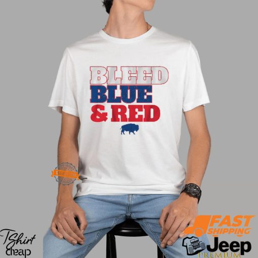 Buffalo Football Bleed Blue & Red Shirt