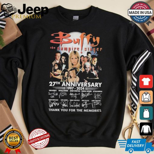 Buffy The Vampire Slayer 27th Anniversary Signature Thank You For The Memories T Shirt