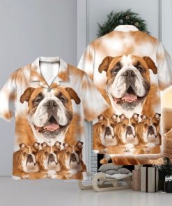 Bulldog Funny 3D Hawaiian Shirt Holiday Gift