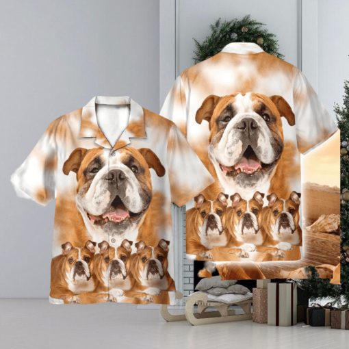 Bulldog Funny 3D Hawaiian Shirt Holiday Gift