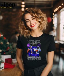 Bulldog football Markel Cunningham 12 pose shirt