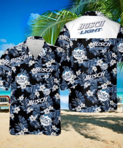 Busch Light Hawaiian Shirt Blue Floral Gift For Summer Holiday