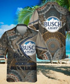 Busch Light Hawaiian Shirt Boho Mandala Pattern Beer Lover Gif