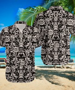 Busch Light Hawaiian Shirt Unique Renaissance Pattern Dark Theme