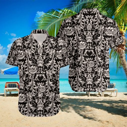 Busch Light Hawaiian Shirt Unique Renaissance Pattern Dark Theme