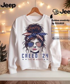 C.R.E.E.D 24 T.A.K.E Me Higher Messy Bun Usa Shirt