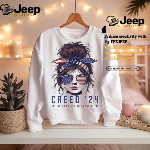 C.R.E.E.D 24 T.A.K.E Me Higher Messy Bun Usa Shirt