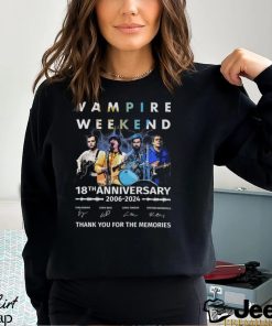 Vampire Weekend 18th Anniversary 2006 2024 Thank You For The Memories T Shirt