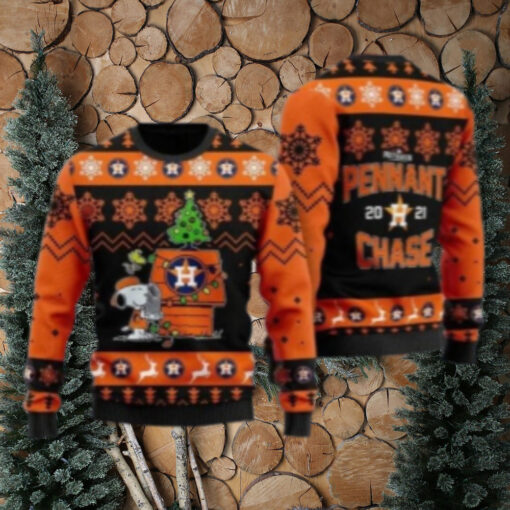 Houston Astros Snoopy Pennant Chase Ugly Christmas Sweater