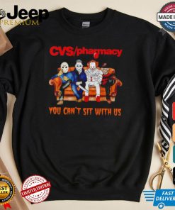 CVS pharmacy you can’t sit with us Voorhees Myers Pennywise and Krueger Halloween shirt