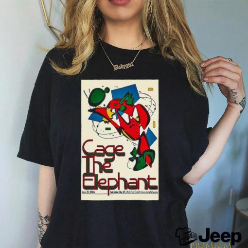 Cage The Elephant Utah First Credit Union Amphitheatre Salt Lake City UT June 20 2024 Poster shirt