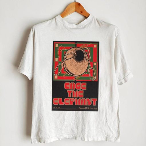 Cage The Elephant Vancouver, BC, CA Rogers Arena 06 26 24 Event Poster shirt