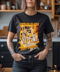 Caitlin Clark 22 Iowa Women’s Basketball all time leading scorer 3527 points signature shirt