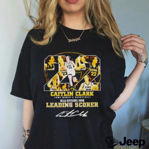 Caitlin Clark Iowa Women’s Basketball NCAA Division 1 WBB Leading Scorer signature shirt