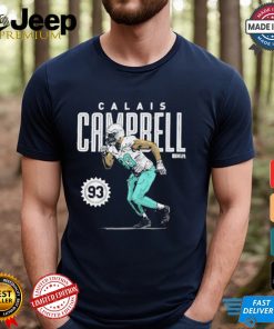 Calais Campbell Miami Dolphins number 93 shirt