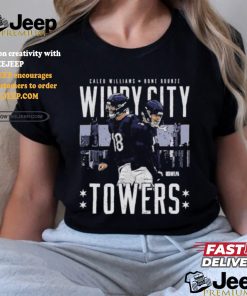 Caleb Williams and Rome Odunze Chicago Bears Windy City Towers shirt