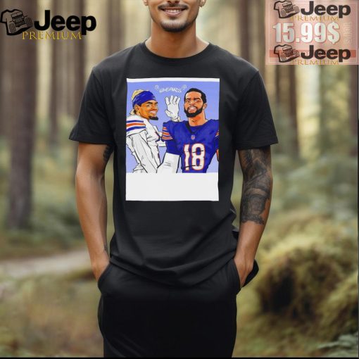 Caleb Williams and Rome Odunze Chicago Bears football art shirt