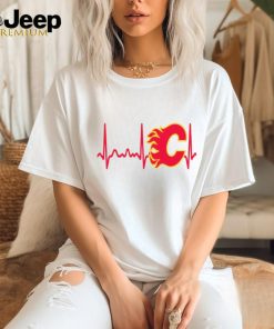 Calgary Flames Heartbeat T Shirt, Heartbeat Hockey 2024 Shirt