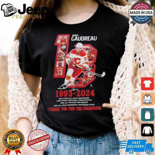 Calgary Flames Johnny Gaudreau 1993 2024 Thank You For The Memories Signature Shirt