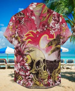 Calgary Flames NHL Hawaiian Shirt Tropical Skull Design For Men Women