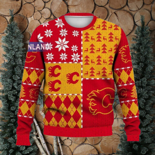 Calgary Flames Ugly Sweater Christmas