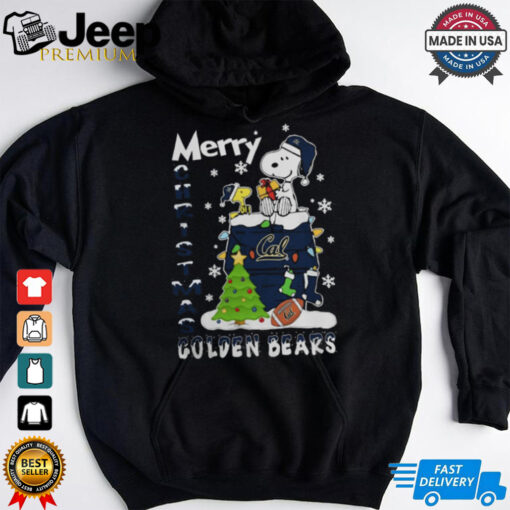 California Golden Bears Snoopy And Woodstock Merry Christmas Shirt