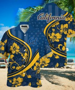 California Golden Bears US Flag Summer Aloha Shirt, NCAA Hawaiian