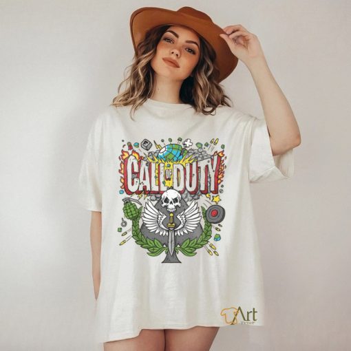 Call of Duty Skate Design Yellow T Shirt