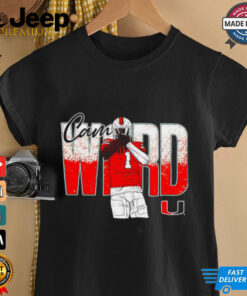 Cam Ward no 1 Miami Hurricanes cartoon signature shirt