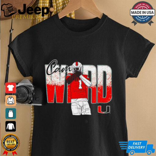 Cam Ward no 1 Miami Hurricanes cartoon signature shirt
