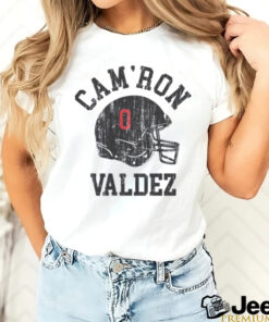 Cam_Ron Valdez College Helmet Font shirt