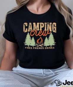 Camping crew fires friends drinks shirt