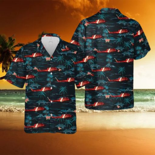 Canadian Coast Guard Bell 412s Hawaiian Shirt For Beach Fans