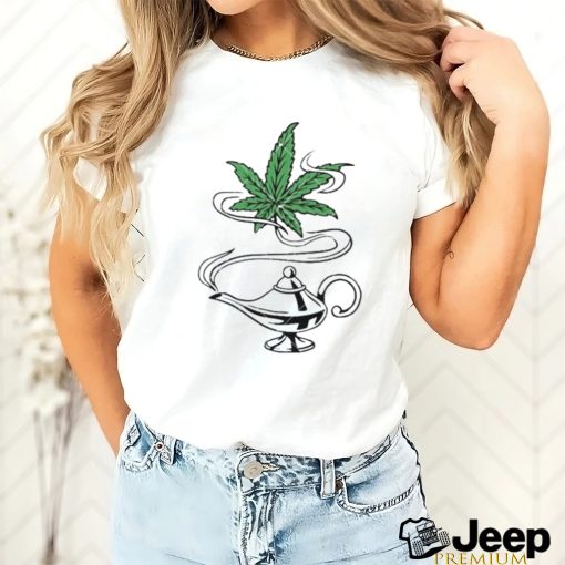 Cannabis Magic Lamp Funny Weed Dope Leaf shirt