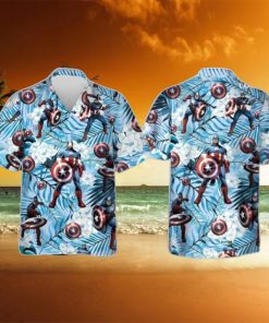 Captain America Marvel Comics All Over Print 3D Hawaiian Shirt Unique Gift