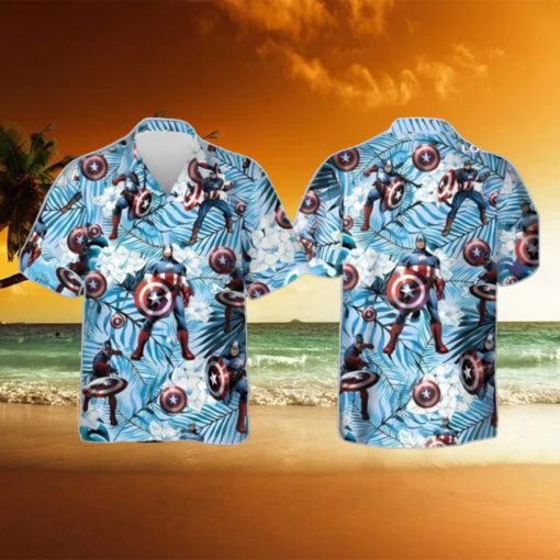 Captain America Marvel Comics All Over Print 3D Hawaiian Shirt Unique Gift