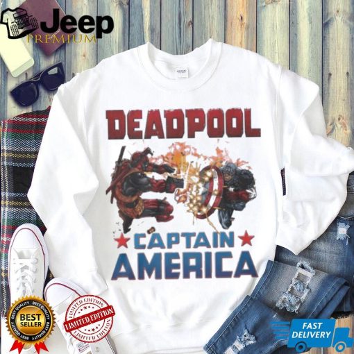 Captain America X Marvel Deadpool Wolverine Shirt