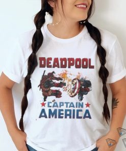 Captain America X Marvel Deadpool Wolverine shirt