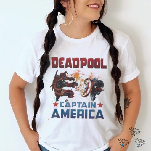 Captain America X Marvel Deadpool Wolverine shirt