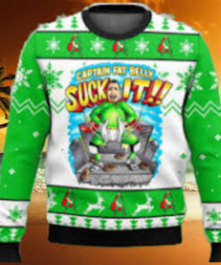 Captain Fat Belly Suck It Ugly Christmas Sweater