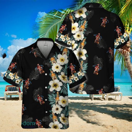 Captain Morgan Tropical Floral Hawaiian Shirt