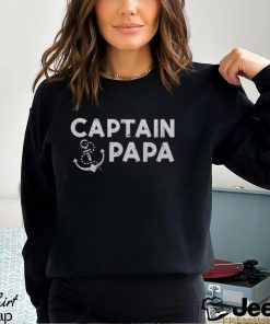 Captain Papa Boat Owner Family Fathers Day Dad Daddy Men Men's T shirt