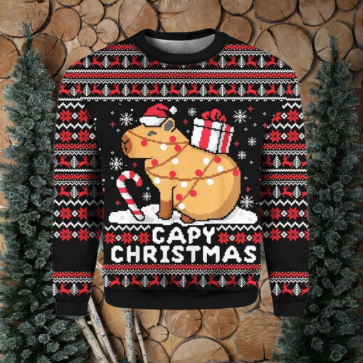 Capybara Capy Christmas Ugly Christmas Sweater