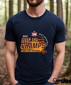 Cardinal Iowa State Cyclones 2024 Big 12 Men’s Basketball Conference Tournament Champions Locker Room Shirt