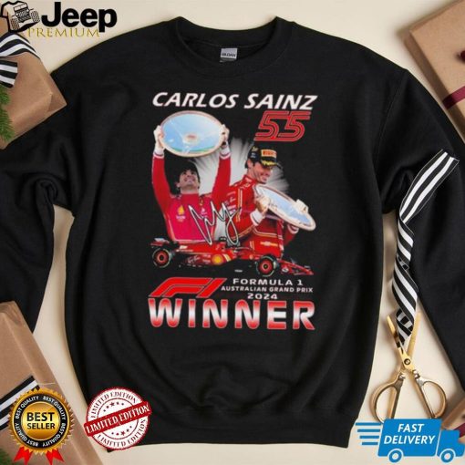 Carlos Sainz 55 Formula 1 Australian Grand Prix 2024 Winner T shirt