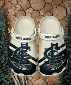 Carlton Football Club AFL Classic Custom Name Crocs Clogs Shoes