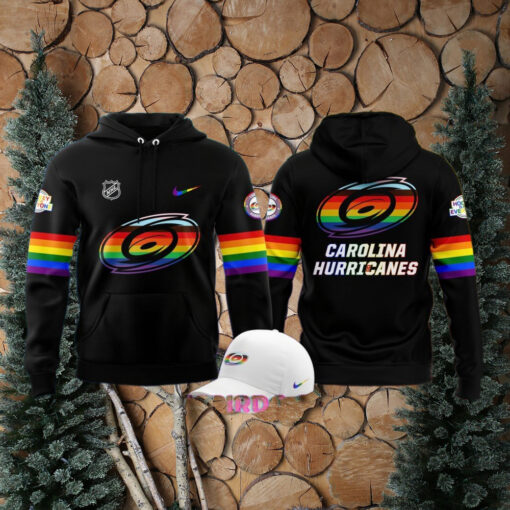 Carolina Hurricanes Pride Night 2025 Black Hoodie