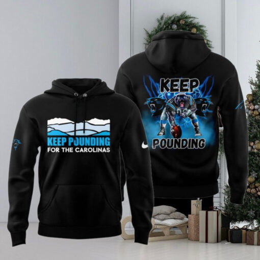 Carolina Panthers Keep Pounding 2024 Black Hoodie