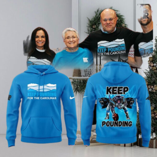 Carolina Panthers Keep Pounding 2024 Blue Hoodie