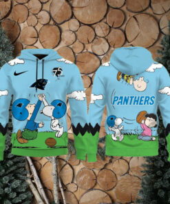 Carolina Panthers X Snoopy Peanuts 75th Anniversary Hoodie
